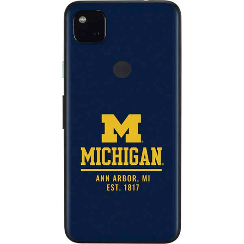 University of Michigan Ann Arbor Est 1817 Google Pixel 4a Skin